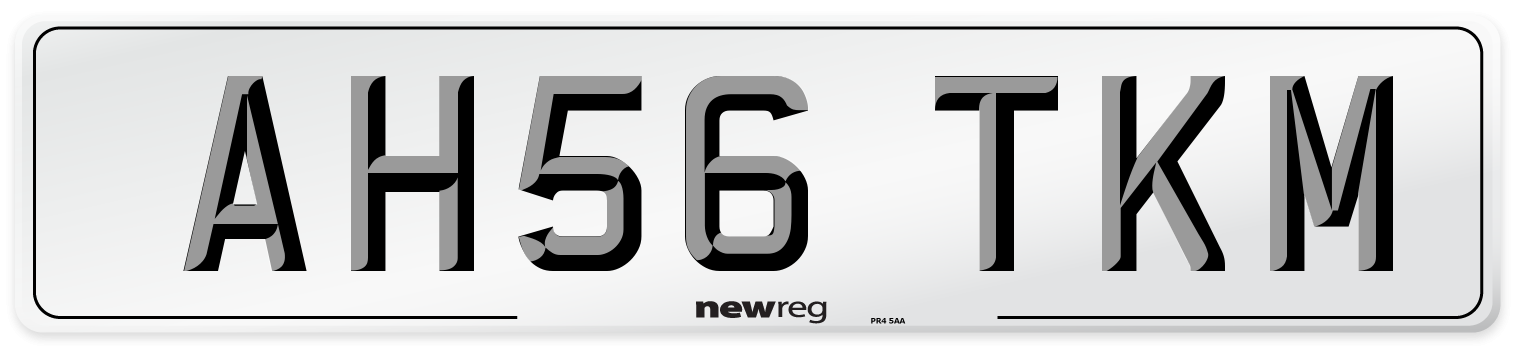 AH56 TKM Number Plate from New Reg